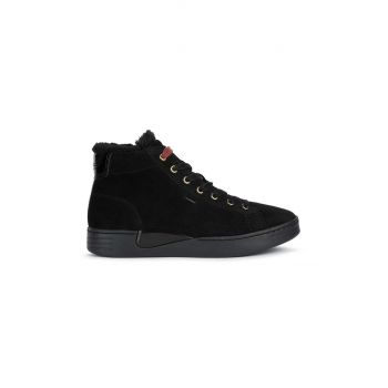 Geox sneakers din piele intoarsă Lauressa culoarea negru ieftini