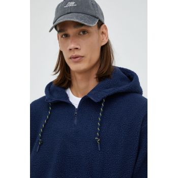 Levi's bluza barbati, culoarea albastru marin, cu glugă, neted