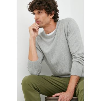 GAP pulover de bumbac barbati, culoarea gri, light