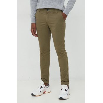 PS Paul Smith pantaloni barbati, culoarea verde, cu fason chinos de firma originali