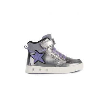 Geox sneakers pentru copii culoarea argintiu