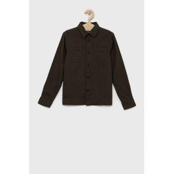 Jack & Jones camasa de bumbac pentru copii culoarea verde