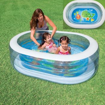 Piscina Gonflabila Oval Intex, 163 x 107 x 46 cm, 57482
