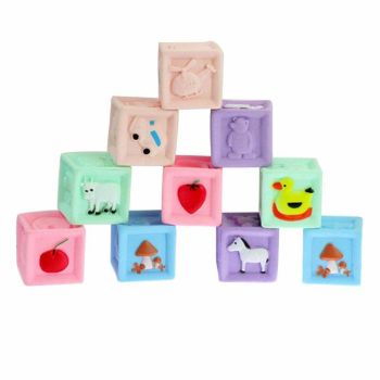 Set 10 Cuburi moi, Pastel Pentru Bebe