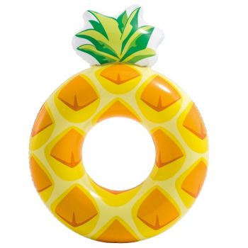 Colac gonflabil tip saltea, Ananas Pineapple, 117x86 cm, 56266
