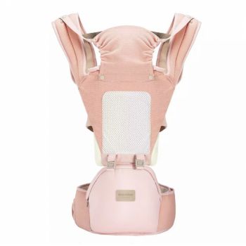 Marsupiu ergonomic cu scaunel de sustinere, HM03, roz ieftin