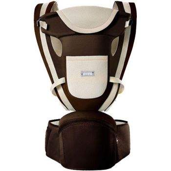 Marsupiu ergonomic cu scaunel de sustinere, HM04, maro ieftin