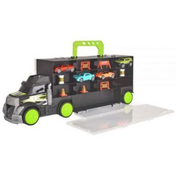 Camion Dickie Toys Carry and Store Transporter cu 4 masinute si accesorii la reducere