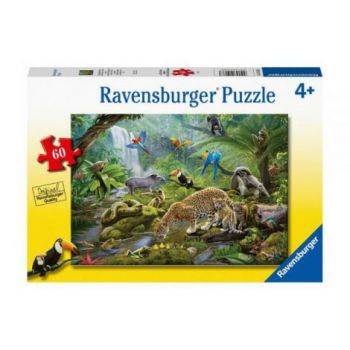 PUZZLE ANIMALE IN PADUREA TROPICALA, 60 PIESE