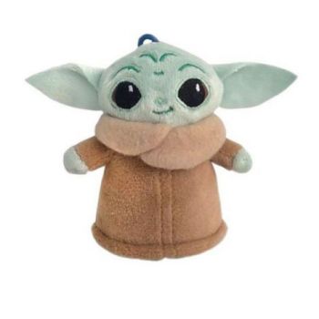 Jucarie din plus cu breloc Baby Yoda, Star Wars, 10 cm