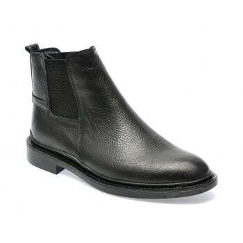 Ghete AXXELLL negre, TRL703, din piele naturala