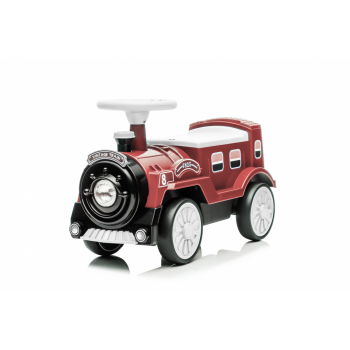 Trenulet fara pedale pentru copii Nichiduta Vintage Train Red cu spatiu de depozitare sub scaun, recomandat copiilor peste 2 ani