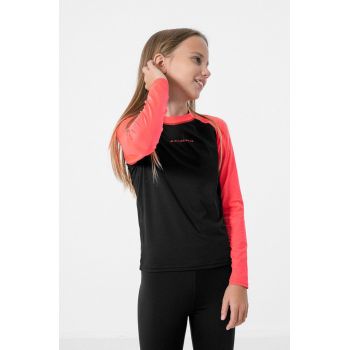 4F longsleeve functional pentru copii culoarea roz