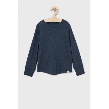 GAP longsleeve copii culoarea albastru marin, melanj