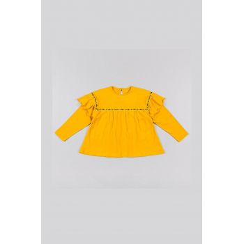 zippy longsleeve copii culoarea galben
