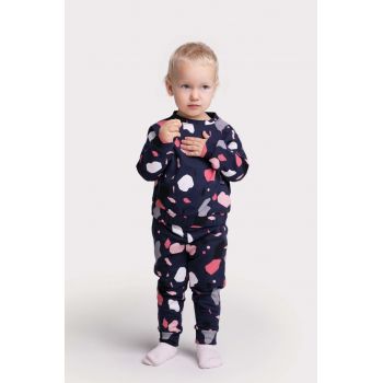 Coccodrillo bluza copii culoarea albastru marin, modelator