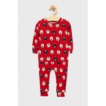 GAP pijamale de bumbac pentru copii culoarea rosu, modelator