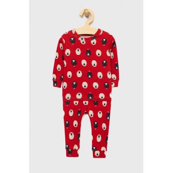 GAP pijamale de bumbac pentru copii culoarea rosu, modelator