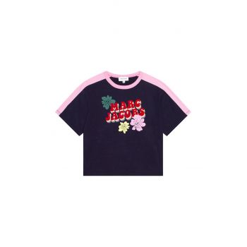 Marc Jacobs tricou de bumbac pentru copii culoarea albastru marin