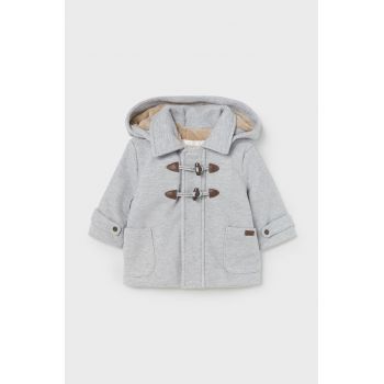 Mayoral Newborn haină de bebe culoarea gri