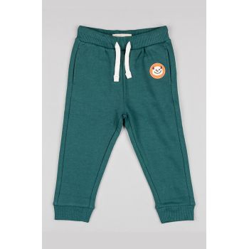 zippy pantaloni de trening pentru copii culoarea verde, cu imprimeu ieftini