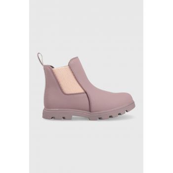 Native botine copii culoarea violet,