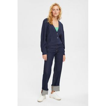 Cardigan din amestec de bumbac cu nasturi