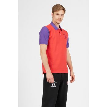 Tricou polo cu model colorblock