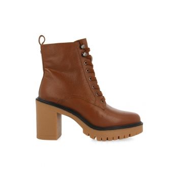 Botine de piele cu toc masiv Pernitz
