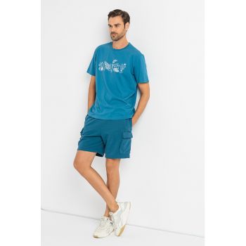 Pantaloni scurti cargo cu snur in talie