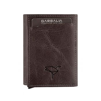 Portofel pliabil de piele cu logo discret