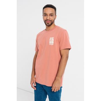 Tricou relaxed fit cu decolteu la baza gatului