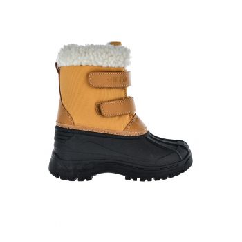 Cizme de zapada cu inchidere velcro si garnituri din blana sintetica