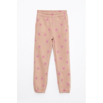 Pantaloni sport cu imprimeu floral