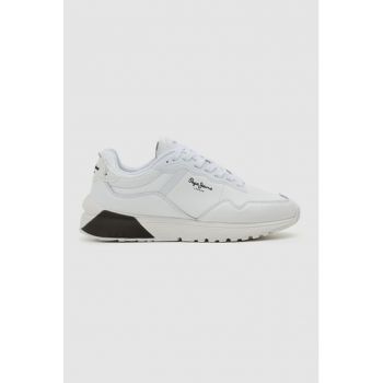 Pantofi sport de piele cu garnituri de piele ecologica