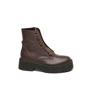 Ghete din piele cu aspect texturat Odyl
