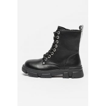 Ghete din piele ecologica cu aspect lacuit de firma originale