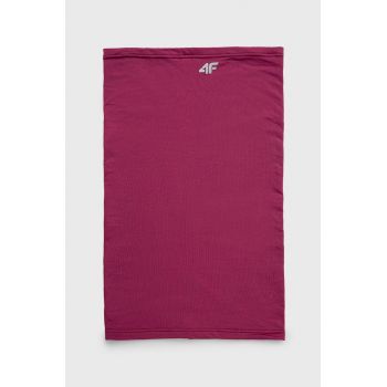 4F fular impletit culoarea roz, neted