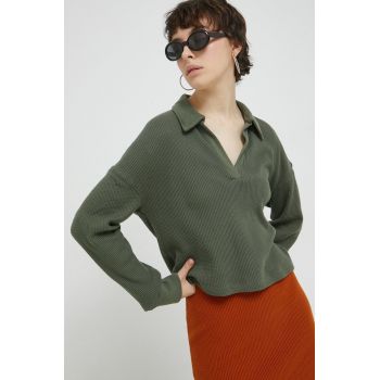 Abercrombie & Fitch pulover femei, culoarea verde de firma original