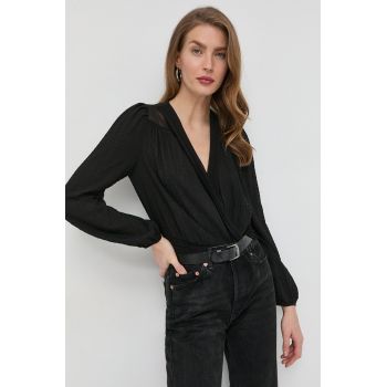 Morgan bluza femei, culoarea negru, neted