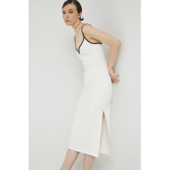 Abercrombie & Fitch rochie culoarea bej, mini, mulata