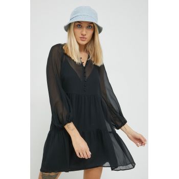 Abercrombie & Fitch rochie culoarea negru, mini, oversize