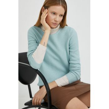 Marc O'Polo pulover de bumbac femei, culoarea turcoaz, de firma original