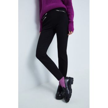 Medicine colanti femei, culoarea negru, neted