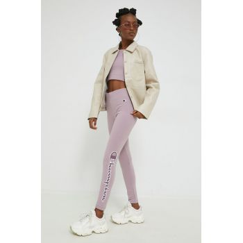 Champion colanti femei, culoarea violet, cu imprimeu