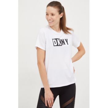 Dkny tricou femei, culoarea alb