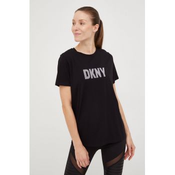 Dkny tricou femei, culoarea negru