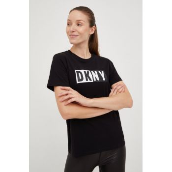 Dkny tricou femei, culoarea negru