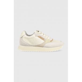 Gant sneakers Bevinda femei, culoarea bej