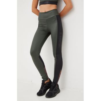 LaBellaMafia leggins de antrenament Fierce femei, culoarea verde, modelator